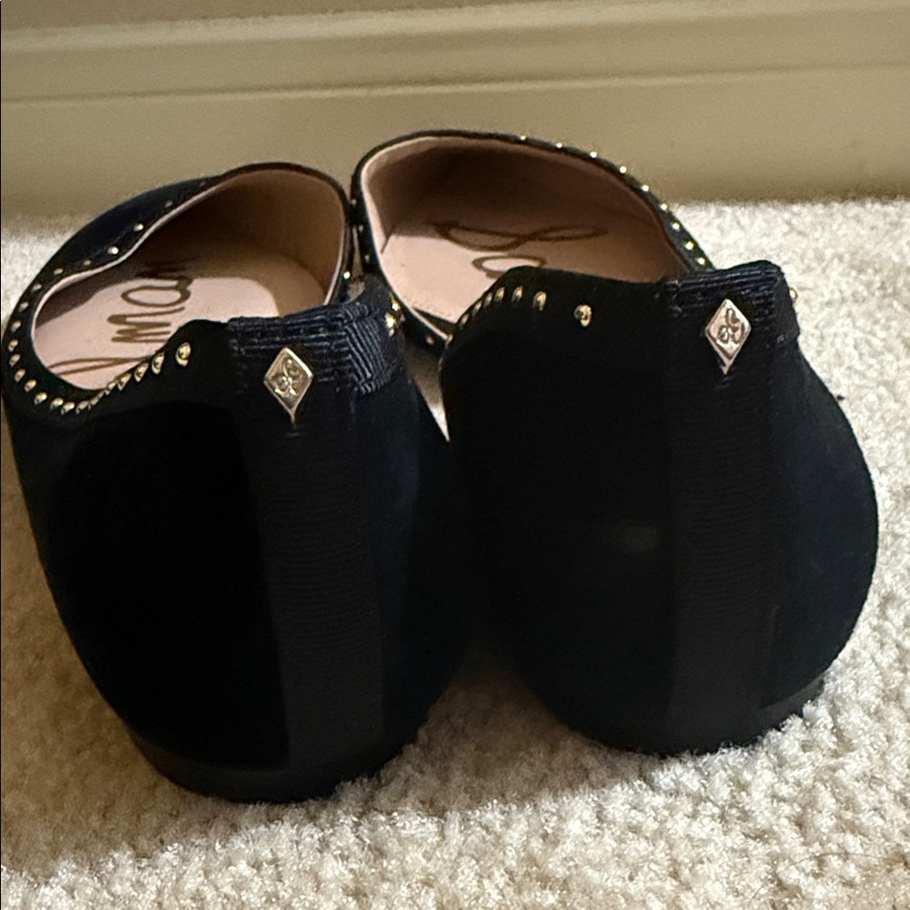 Sam Edelman Black Suede Studded Roni d’Orsay size 9 - Picture 2 of 8